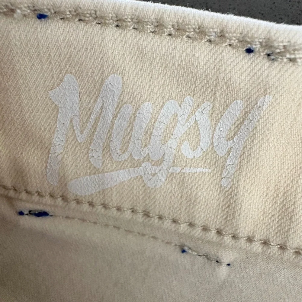 Mugsy Jeans Masons Coolmax Mens Cream Off White Stretch Chino Pants FLXCCW-35X29